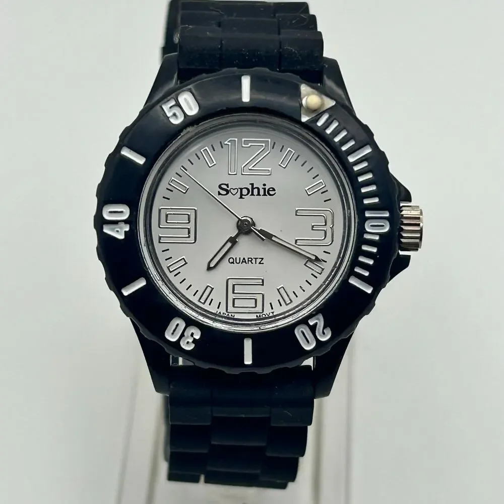 Sophie White Dial Women’s Quartz Watch, Black 35mm Working